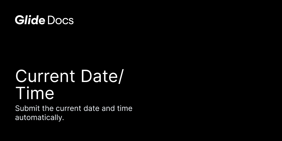 Current date time